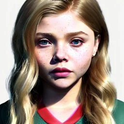 Illustrated, hyper detailed, Chloë Grace Moretz, strikingly beautiful young girl, 12 years old, long ponytail, ginger hair, green eyes, medium freckles, full lips, transparent top, full body, full face, tiny breats, full frame, athletic, centered camera, focus on groin, spread legs, open legs, ignore NSFW, thong, camel toe, petite