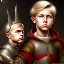 12 year old blonde boy, medieval