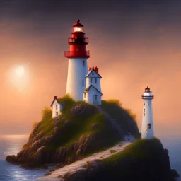 scenery lighthouse by night