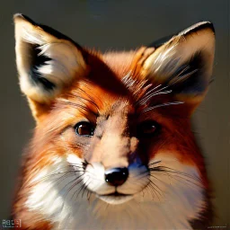 award winning portrait painting of a female anthropomorphic fox with fur instead of skin, (backlighting:1.4), digital painting, concept art, smooth, sharp focus, rule of thirds, intricate details, medium shot, (shallow depth of field:1.1), 4k, furry, fluffy, fursona, large tail, fluffly tail