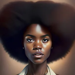 hyper realistic afrofutristic female portrait