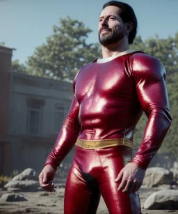 Man, wrestling, naked torso, color breeches, suspenders, retro style, 80s, hot ambient, photo studio, red, gold, vibrant color, gradient, highly detailed, art stations, concept art, smooth, unreal engine 5, god rays, ray tracing, RTX, lumen lighting, ultra detail, volumetric lighting, 3d, finely drawn, high definition, high resolution.