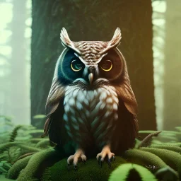 intricate details, realistic, octane, unreal engine, portrait, natural lighting, Photorealism, High detail Hyper realistic Owl in forest, macro lens blur, photorealistic,studio lighting, sharp focus,masterpiece,night, unreal engine 5, octane render