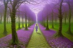 A light purple maze of illusion painted by John Atkinson Grimshaw