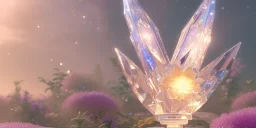 crystal subtle flower in a galactic ambiance beautiful fairy, transparent, delicate colors, in the foreground, full of details, smooth，soft light atmosphere, light effect，vaporwave colorful, concept art, smooth, extremely sharp detail, finely tuned detail, ultra high definition, 8 k, unreal engine 5, ultra sharp focus