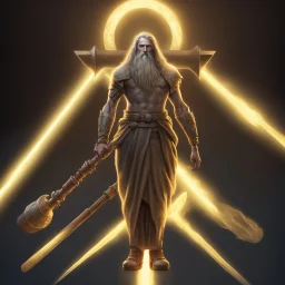 a mystic hammer with a glowing halo