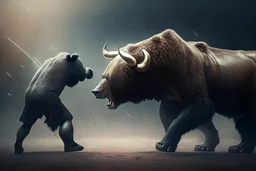 the bull defeats the bear