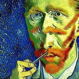 VAN GOGH CUTTING HIS OWN EAR