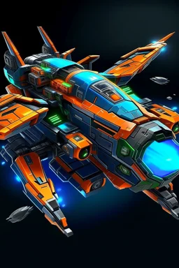 A combination of a super advanced space machine and a crazy Max fighter, super sporty, with color and nano technology