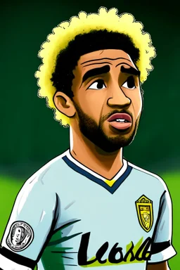 Douglas Louise Brazilian football player cartoon 2d