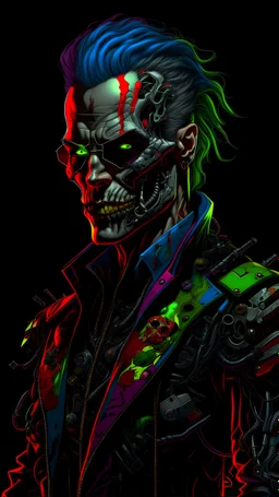 terminator joker,full body ,Warhol, digital art, illustration, intricate details, powerful composition, captivating, , trending on artstation, sharp focus, studio photo, intricate details, highly detailed, by greg rutkowski