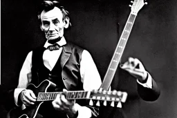 Abraham lincoln playing lead guitar for the kinks