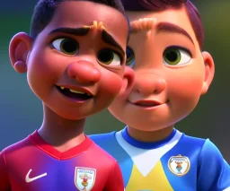  the Egyptian soccer player Shikabala as a child ,baby face, the most beauiful portrait , vintage pixar