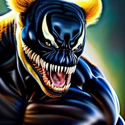 Ultra detailed fullbody Portrait in oil on canvas of Venom fusions with wolverine,extremely detailed digital painting,extremely detailed face,crystal clear Big eyes, mystical colors ,perfectly centered image, perfect composition, rim light, beautiful lighting,masterpiece,8k, stunning scene, raytracing, anatomically correct, in the style of robert e howard and Ken Kelley and Ohrai Noriyoshi and Simon Bisley and tomzj1