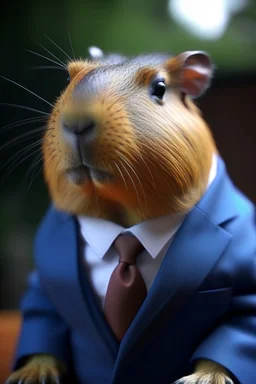 capybara in a suit