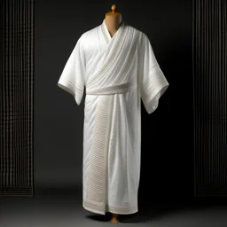 ceremonial robe of a brahmin priest, pure white