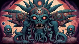 Lovecraft Cosmic Aztec monster