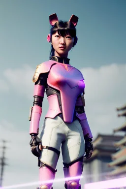 portrait, Asian cyborg woman, samurai warrior :: symmetry photography, cyberpunk style, cyborg eyes, pink hair :: wires connect, perfect eyes, samurai helmet, tiger mask, black samurai army, katana, ghost in the shell, pink, white, black, glow eyes, cinematic, Ultra realistic, dark scene, soft color, highly detailed, unreal engine 5, RTX, ultra detail, 3d, finely drawn, high definition.