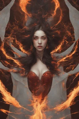 "A captivating digital art piece portraying a woman with burning edges, creating a surreal and mesmerizing visual experience, (captivating digital art portraying woman with burning edges:1.4), (surreal and mesmerizing visual experience:1.5), (captivating and fiery ambiance:1.3)