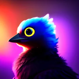 A bird fursona, Furry art, Digital art, cyberpunk, High quality, Backlighting, female, anthropomorphic, full body portrait, 8k resolution, bird tail, Realistic, high quality, great details, within portrait, masterpiece, best quality, cinematic lighting, detailed outfit, vibrant colors, perfect eyes, furry, human body, robotic arm, sfw, in the style of Titanfall, highly detailed face, perfectly drawn