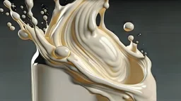 Detailed Illustration of White Vanilla Cream Energy Liquid, Hyperealistic, 8K Quality