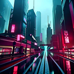 Cyberpunk style city street at night, unreal engine 5.