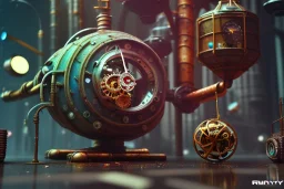 galactic, scaffolding, rusted clock, rusted cogwheel, cyberpunk, cinematic, cinema 4d render, high detail