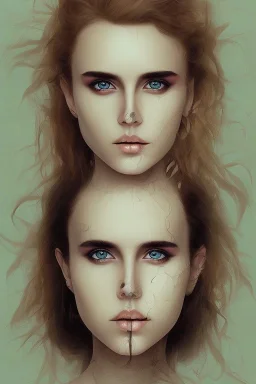 Danish singer MØ face, in The Art of Shichigoro-shingo