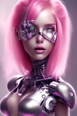 cyborg, pink hair, sexy, perfekt, real, dream