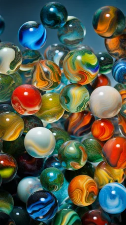 many stunning glass marbles, colorful, extremely detailed, realistic shapes, colorul, 90s nostalgia, stunning, shiny, ultra detailed, perfect photo