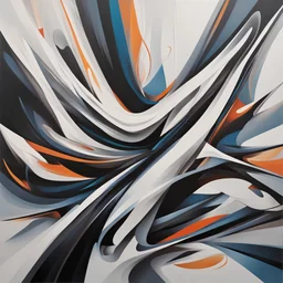 abstract painting in the style of Zaha Hadid