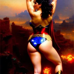 Drawing of beautiful face,'beautiful booty,Busty WonderWoman',intense stare, ancient skintight armor, balanciaga fashion clothe painting by gaston bussiere, greg rutkowski, yoji shinkawa, yoshitaka amano, tsutomu nihei, donato giancola, tim hildebrandt, Oil on canvas, cinematic composition, extreme detail,fit full head inside picture,16k