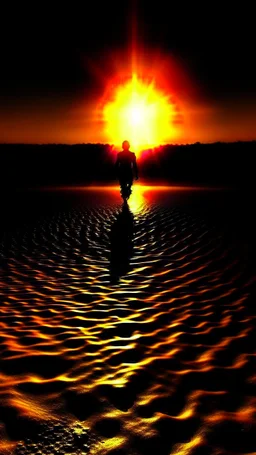 walking on the surface of the burning sun