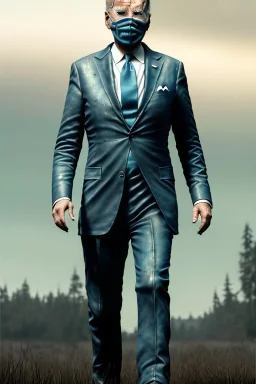 realistic image, joe biden zombie, night, walking twisted, waist up view, 80s, dark ambient, highly detailed, sky background, concept art, unreal engine 5, god rays, ray tracing, RTX, lumen lighting, ultra detail, volumetric lighting, 3d, finely drawn, high definition, high resolution.