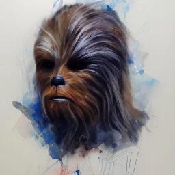 photorealistic and intricate portrait of chewbacca in star wars by Agnes Cecile, soft natural colors, hyperdetailed, 32K, oil on canvas,