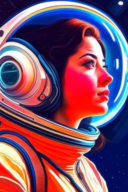 a close up of a modern website in a space suit, portrait of an astronaut, portrait of an ai astronaut, jen bartel, portrait of astronaut, detailed astronaut, inspired by Tim Hildebrandt, futuristic astronaut, glowing spacesuit, sci-fi digital art illustration, stefan koidl inspired, in spacesuit, looking out into space, astronaut,