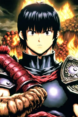 Guts from Berserk holds Caska