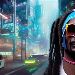 Snoop Dogg troll character very detailed cinematic cyberpunk unreal engine photo realistic