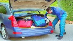 paranoid housekeeping thief hiding baggage in their car trunk