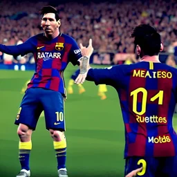 lionel messi crying and slapping ronaldo in the face, unreal engine 5.1, ultra high resolution, photorealistic, ultra high detail, octane render, creepy