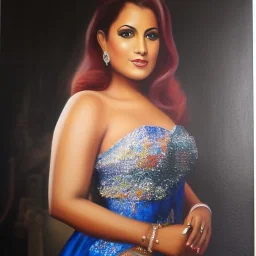 Full body portrait, painting, medium shot lady style of Ray Kursar