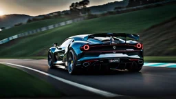 Ferrari Bugatti Chiron Hyper Sport, desktop wallpaper, 4K, Cinematic, rear view