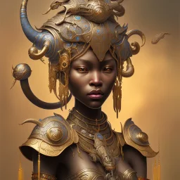 Sango fantasy, fantasy magic, intricate, sharp focus, illustration, highly detailed, digital painting, concept art, matte, art germ and Paul Lewin and Kehinde Wiley, masterpiece black elephant head bronze monkey Asian African girl nice breast Hawaiian hair turquoise golden waves