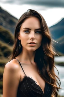 mulher neozelandesa, linda, elegante e gostosa