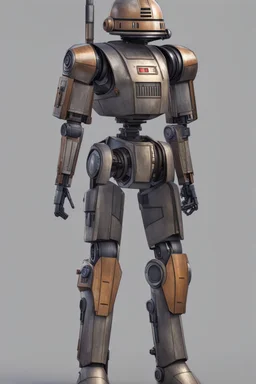 A Star Wars Combat Droid, Wearing Cowboy Clothes, Armor Looks Dangerous.