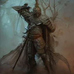 Insanely detailed photograph of an “portrait of an D&D Echo Knight wearing a ivy colored medium armor”, intricate calvary hat, stern clear face and hyperdetailed painting by Ismail Inceoglu Huang Guangjian and Dan Witz CGSociety ZBrush Central fantasy art album cover art,8K, hdr, epic, mysterious, ominous, hands focused on a glowing D20, jewelry, motivated