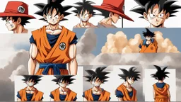 goku with luffy hat