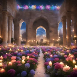 aqsa full heaven flowers lights