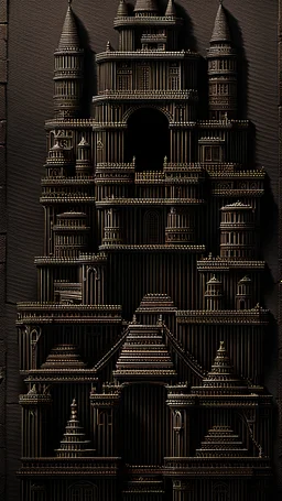 One day there was a dark palace surrounded by a two-dimensional cardboard wall