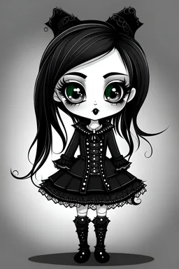 goth girl cartoon